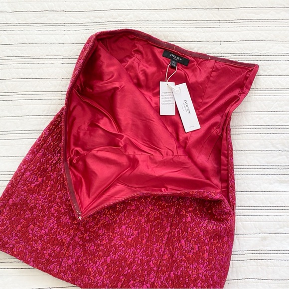 NWT Forever New Ariana Petite Textured 90s Mini Dress Red and Pink Boucle sz 4 - Picture 10 of 12